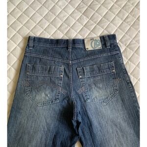 Y2K VTG LOT 29 Denim Jorts Size 32 Streetwear Grunge Classic JNCO / Fubu Like‎
